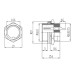 GX16-4P Stecker mit Einbaustecker 16mm GX16-4P Stecker mit Einbaustecker 16mm
