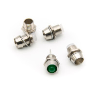 5 Stück LED Halter 5mm - Aluminium - verchromt
