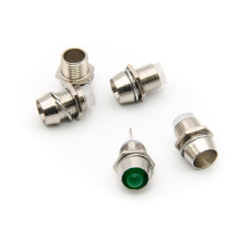 5 Stück LED Halter 5mm - Aluminium - verchromt