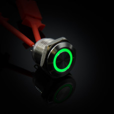 16mm Drucktaster mit RGB Beleuchtung 5V - Edelstahl