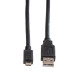 1.8m Micro USB 2.0 Kabel schwarz