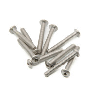 10 Stück M4x30mm Linsenflachkopfschrauben Set rostfrei