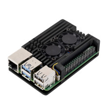 Raspberry Pi 5 Aluminium Gehäuse mit Dual Lüfter
