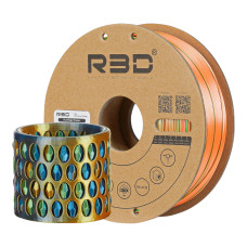 eSilk Mystic-PLA Blau-Grün-Orange Filament 1.75mm 1Kg R3D