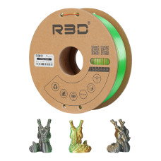 eSilk Mystic-PLA Gold-Green-Black Filament 1.75mm 1Kg R3D
