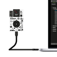 OXON USB 2.0-Kabel Gooseneck USB C - USB C 0.3m
