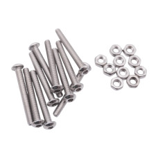 10 Stück M3x25mm Linsenkopfschrauben Set rostfrei Inox