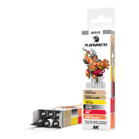 Colored Pencils Playmarker Set Heroes 6 Acrylic Paints