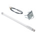 3dBi Fiberglas LoRa Antenne 868MHz mit Montagehalterung und RP-SMA Adapterkabel