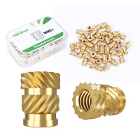 M4×8mm Thread Inserts Brass Heat Insert 50Pcs